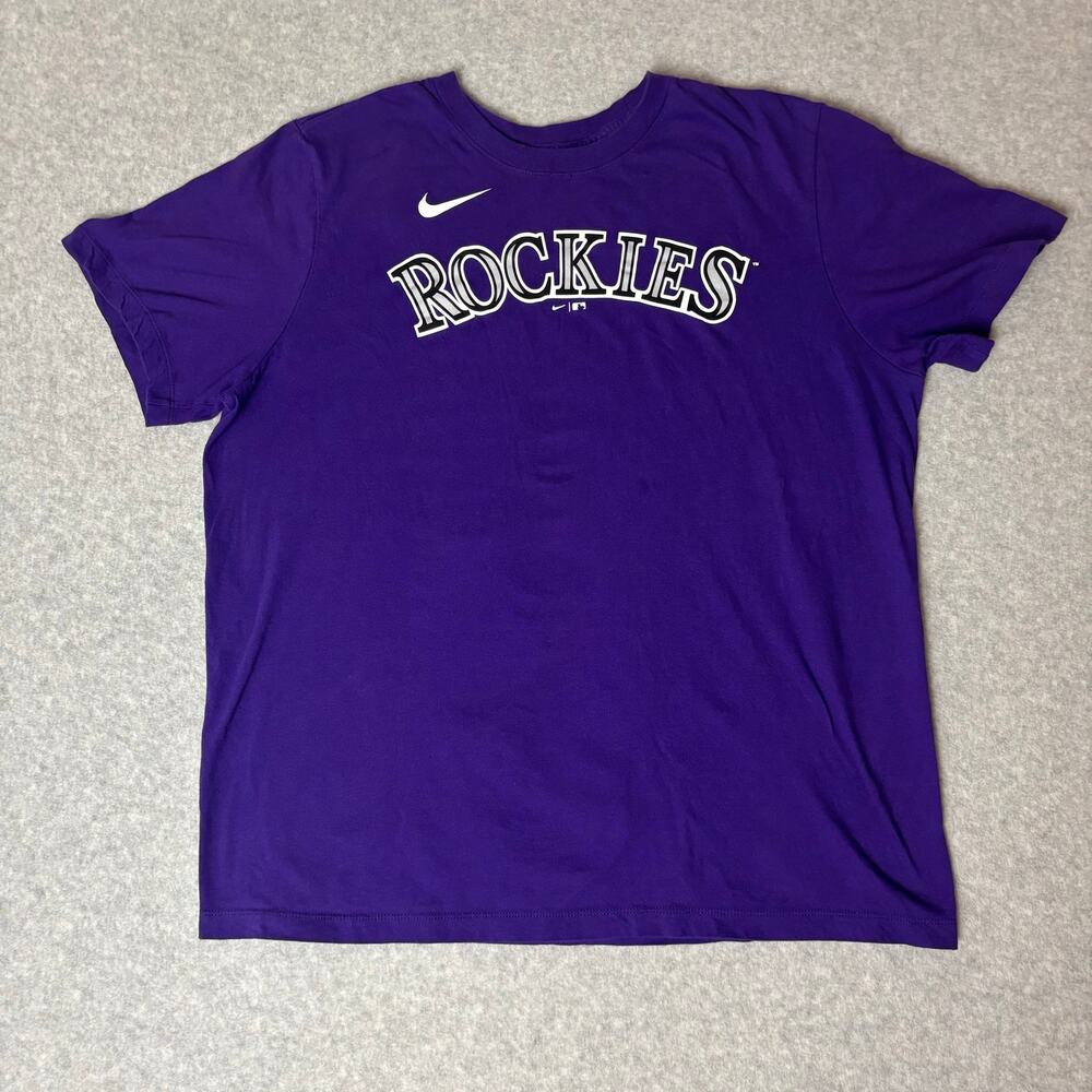 Nike Rockies Purple Graphic T-Shirt – Size Large - Picture 1 of 7